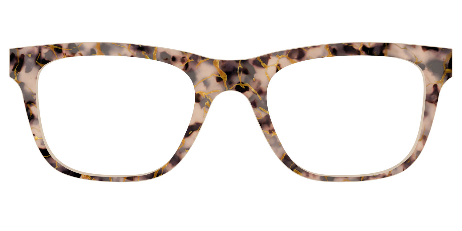 The Almond Tortoise with Gold Streaks - Front Top Image - Pair Eyewear