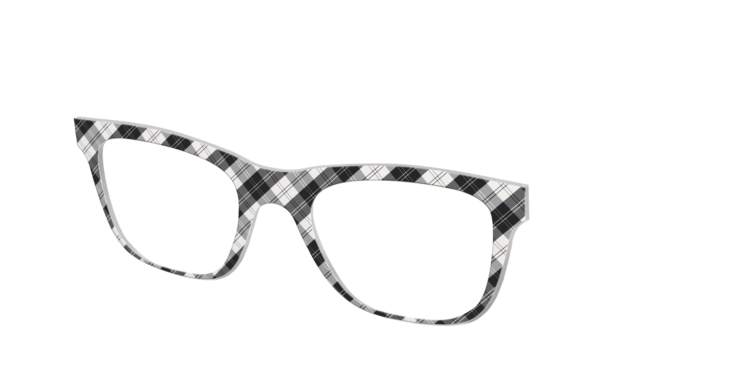 The B&W Plaid - Angle Top Image - Pair Eyewear