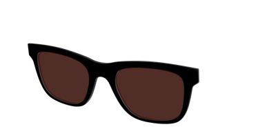 The Black with Brown Golf Lens - Angle Top Thumbnail - Pair Eyewear