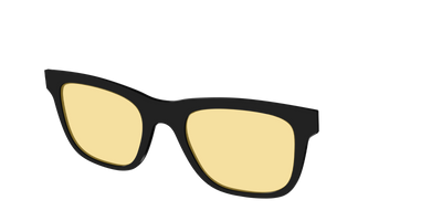 The Black With Citrine Yellow Lens - Angle Top Thumbnail - Pair Eyewear
