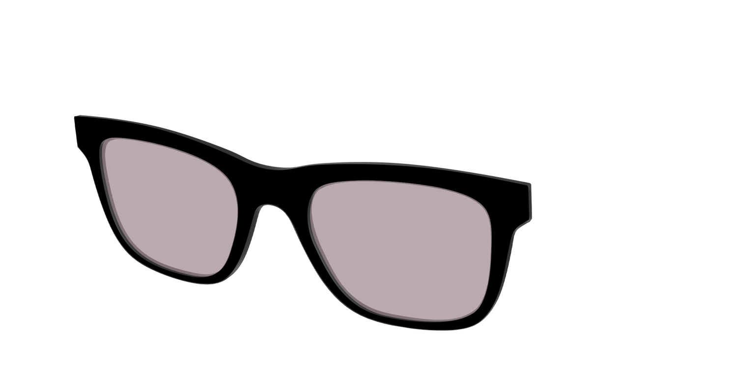 The Black with Gray Gaming Lens - Angle Top Image - Pair Eyewear