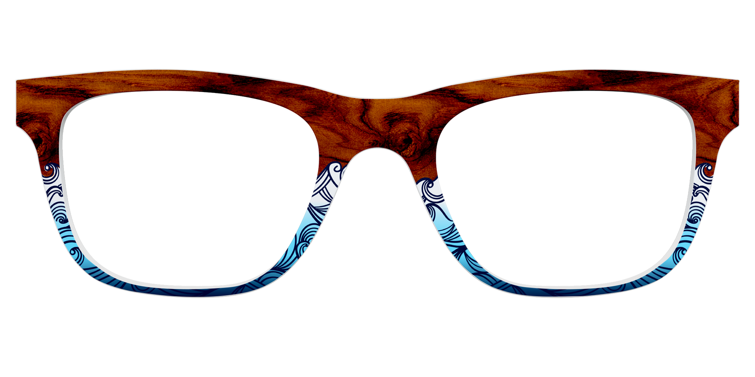The Blue Wood Waves - Front Top Image - Pair Eyewear