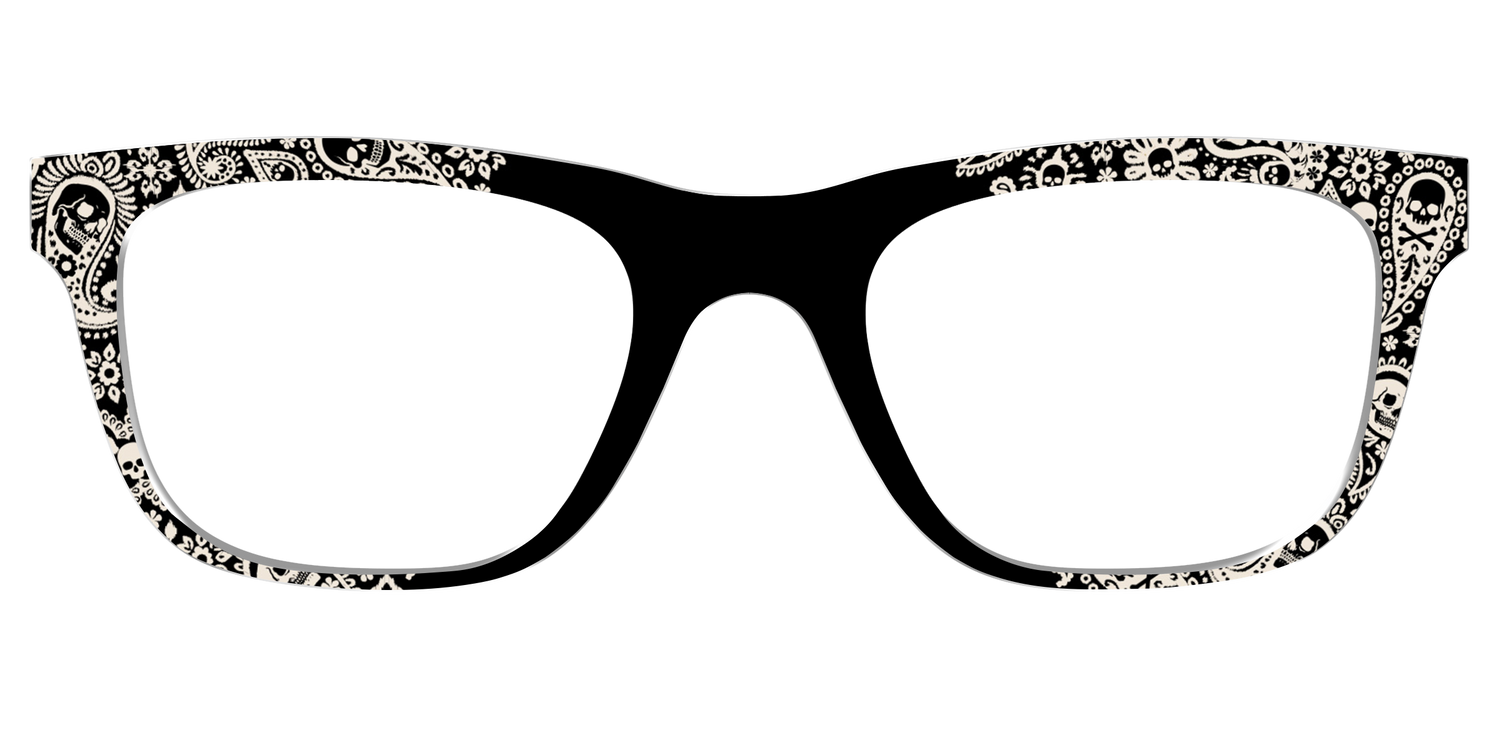 The Bone White Paisley - Front Top Image - Pair Eyewear