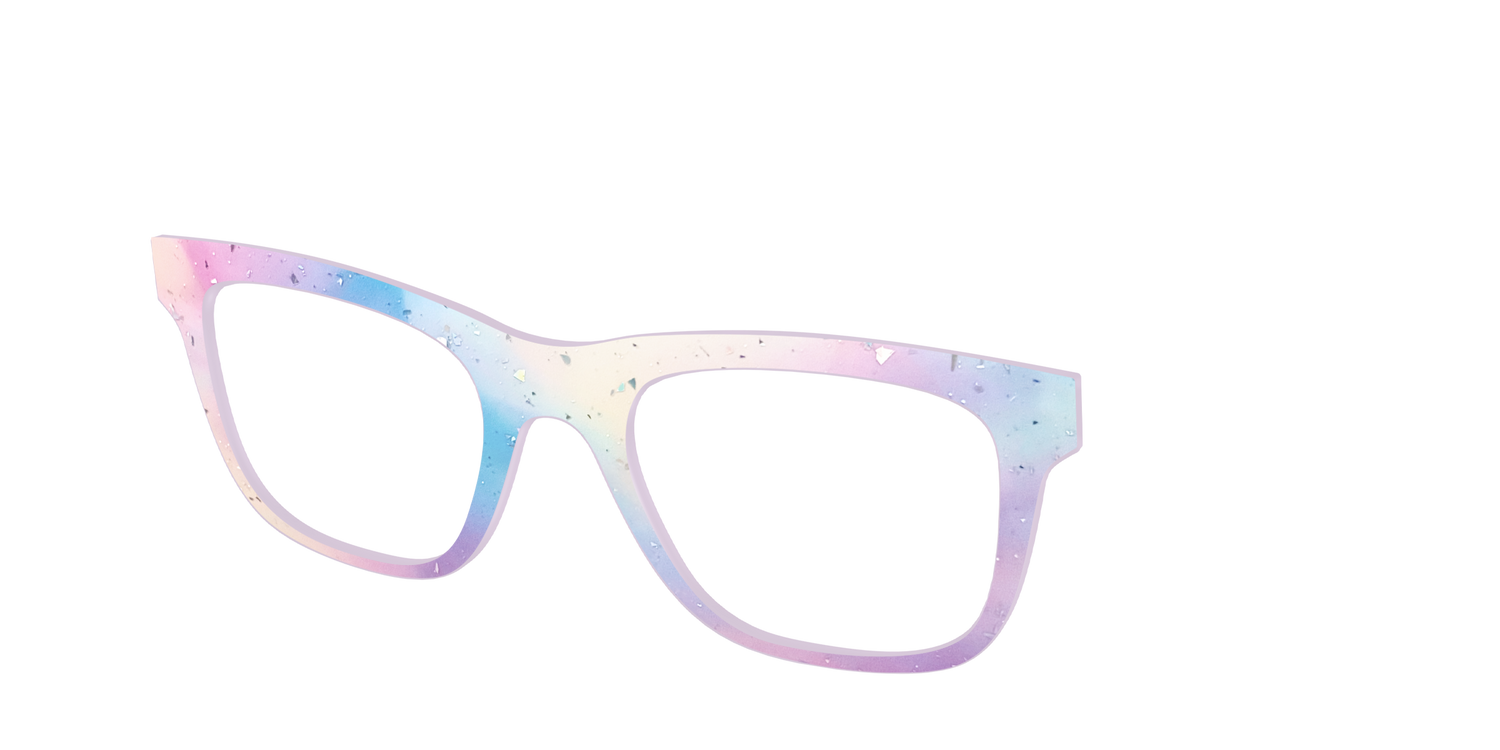 The Dreamy Pastel with Holographic Glitter - Angle Top Image - Pair Eyewear