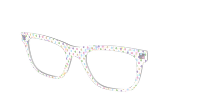 The Egg Polka Dot with Gold Foil Crystal - Angle Top Thumbnail - Pair Eyewear