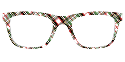 The Evergreen Plaid with Foil Crystal - Front Top Thumbnail - Pair Eyewear
