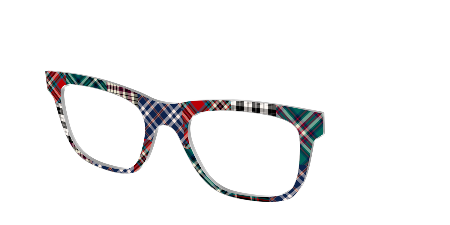 The Grunge Plaid Print Mix - Angle Top Image - Pair Eyewear