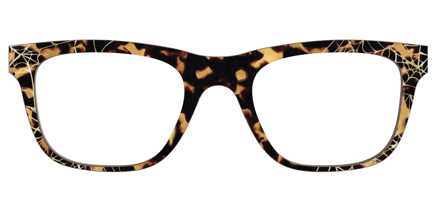 The Haunted Tortoise with Gold Foil Webs - Front Top Image - Pair Eyewear