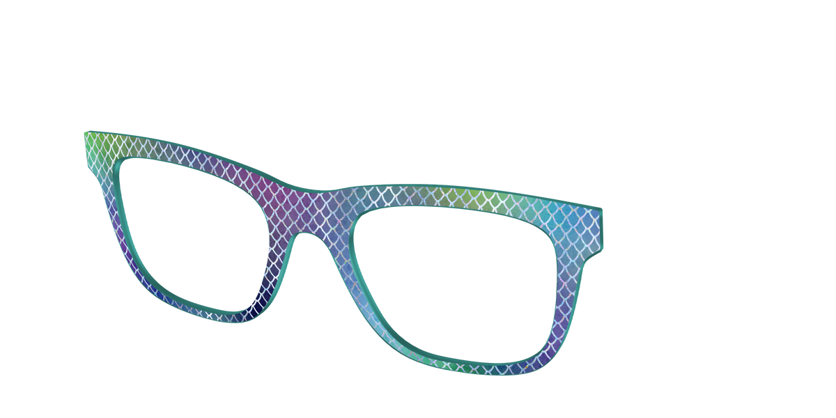 The Holographic Dragon Scales - Angle Top Image - Pair Eyewear