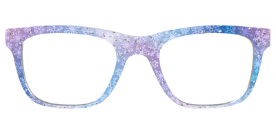 The Pastel Snowflake with Iridescent Glitter - Front Top Thumbnail - Pair Eyewear