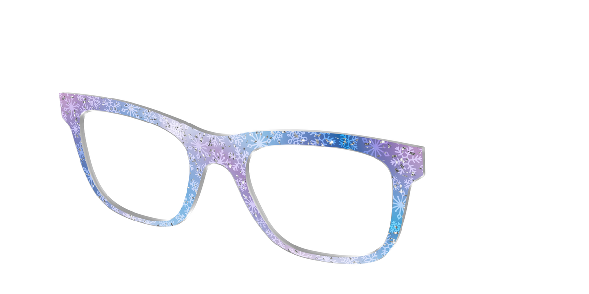 The Pastel Snowflake with Iridescent Glitter - Angle Top Image - Pair Eyewear