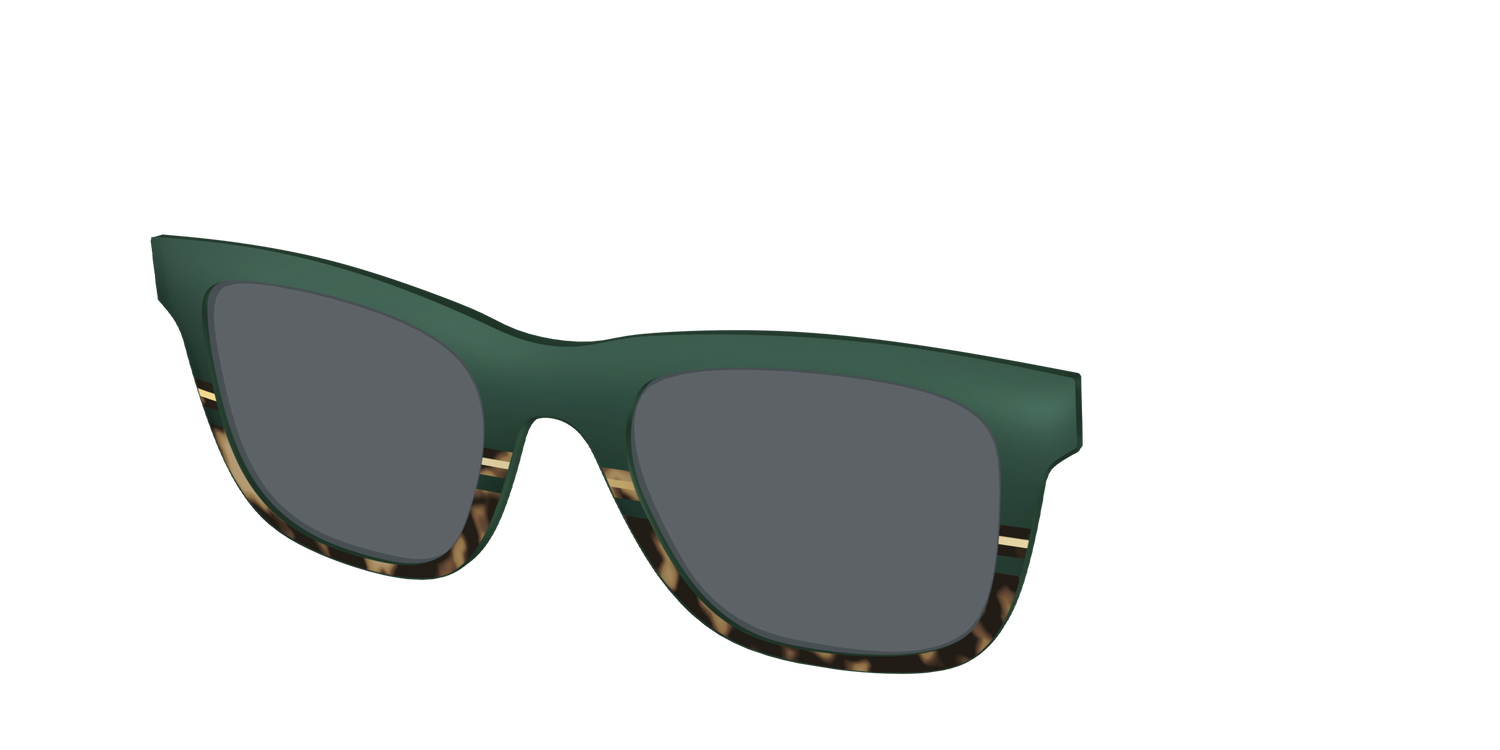 The Polarized Spruce Tortoise Sun Top - Angle Top Image - Pair Eyewear