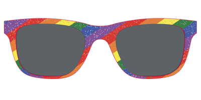 The Polarized Traditional Pride Flag Glitter Sun Top - Front Top Thumbnail - Pair Eyewear
