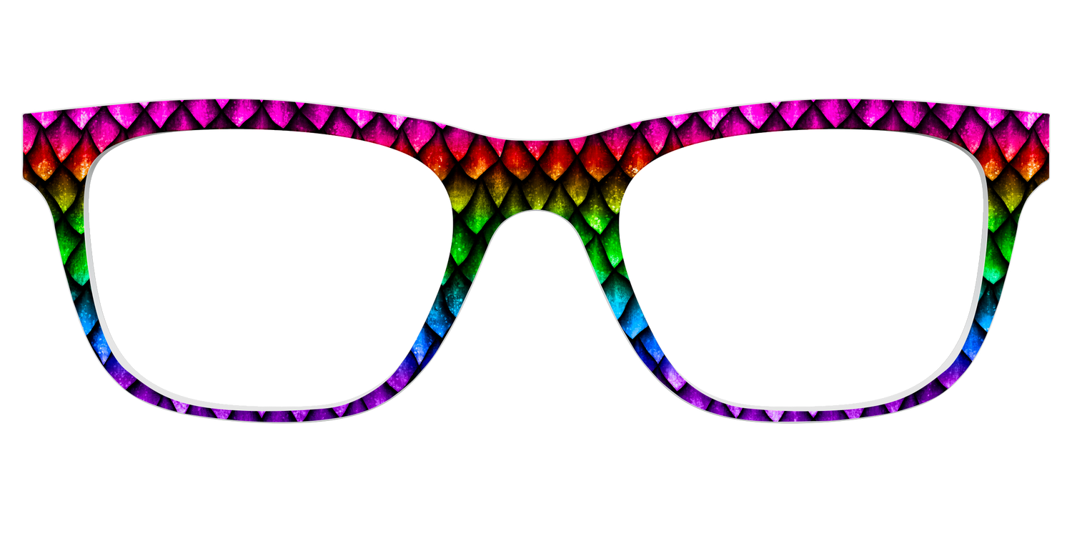 The Rainbow Dragon Scales - Front Top Image - Pair Eyewear