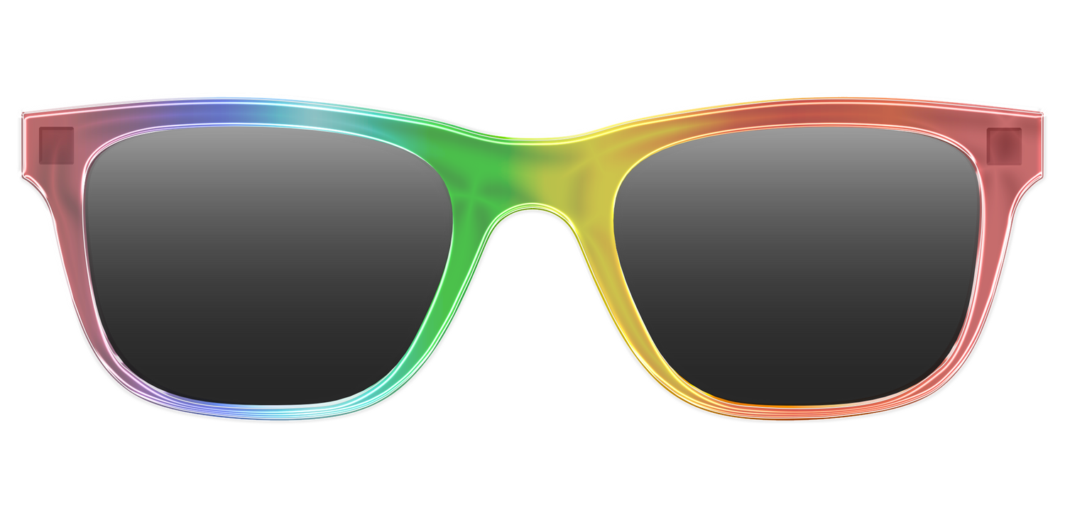 The Polarized Rainbow Gradient Sun Top - Front Top Image - Pair Eyewear