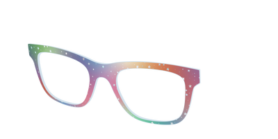 The Rainbow Holographic Celestial - Angle Top Thumbnail - Pair Eyewear