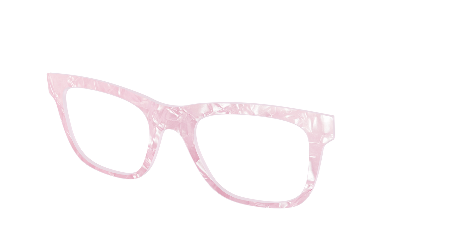 The Rose Quartz Pearl Marble - Angle Top Image - Pair Eyewear