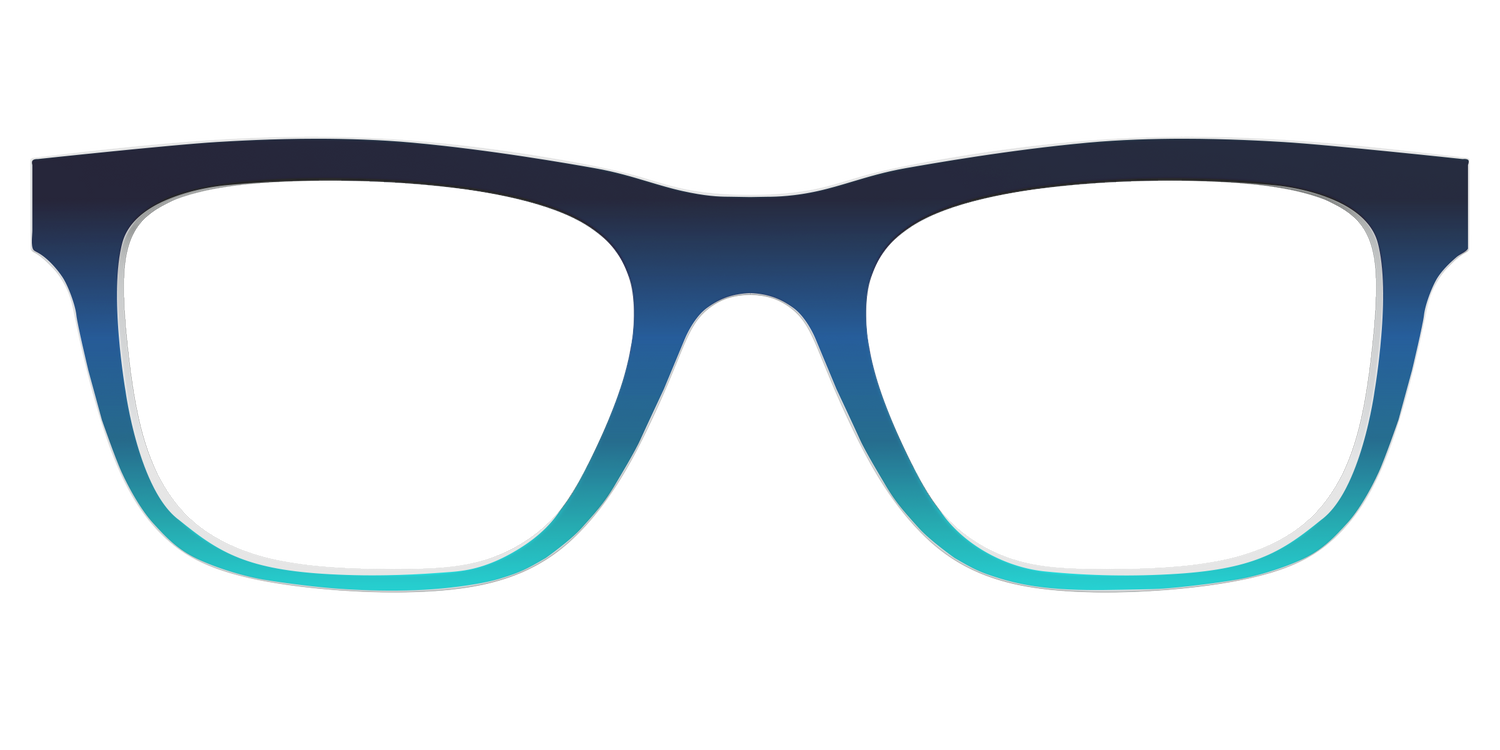 The Royal Blue to Seafoam Gradient - Front Top Image - Pair Eyewear