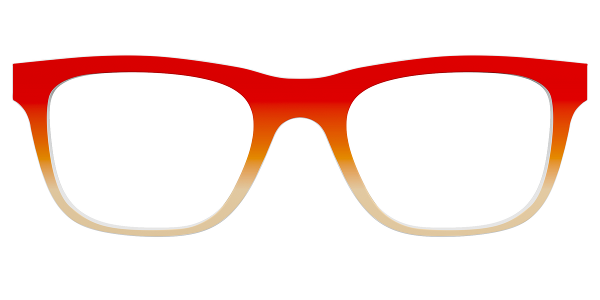 The Tangerine to Apricot Gradient - Front Top Image - Pair Eyewear