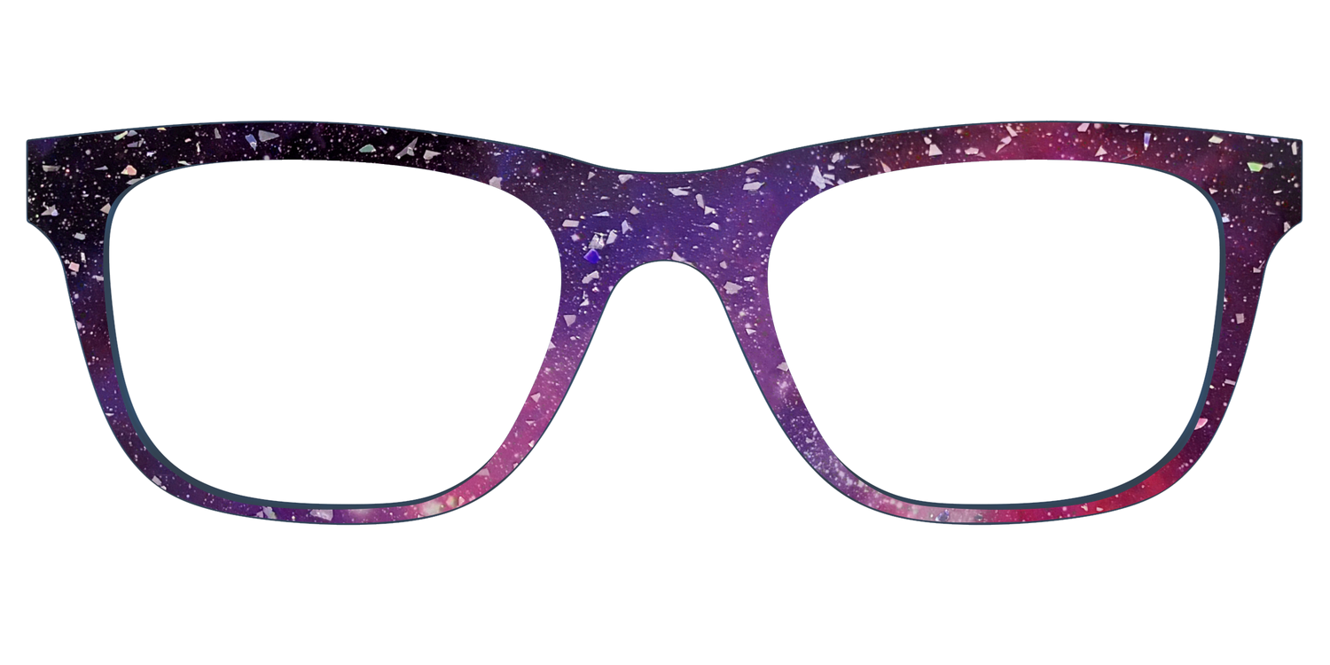 The Twilight Sky with Holographic Glitter - Front Top Image - Pair Eyewear