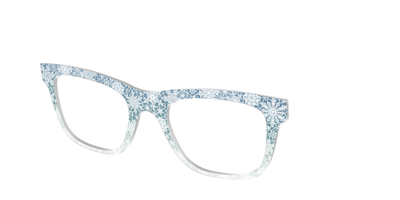 The White Lace Snowflake Crystal - Angle Top Thumbnail - Pair Eyewear