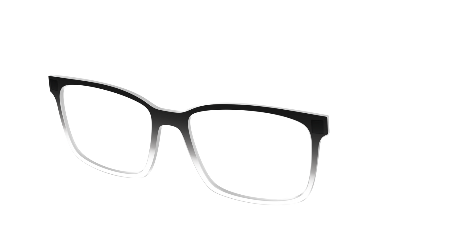 The Black Gradient Crystal - Angle Top Image - Pair Eyewear