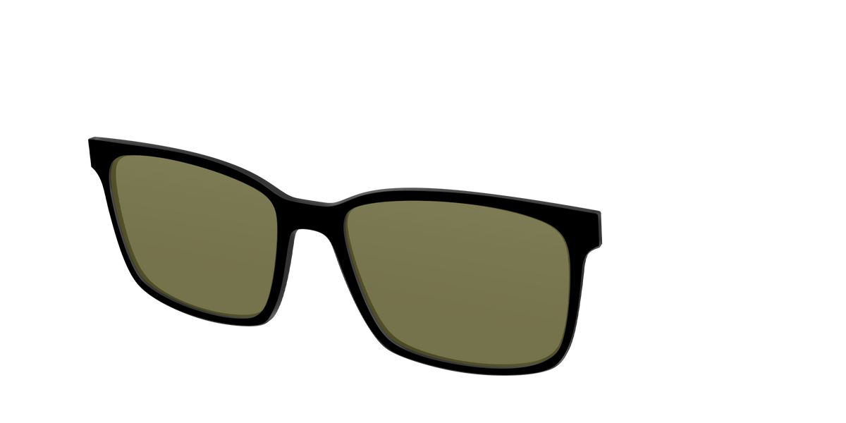 The Black with Green Racquet Sport lens - Angle Top Image - Pair Eyewear