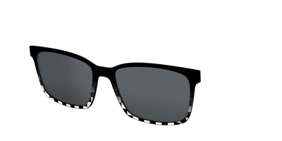 The Polarized Checkerboard Fade Sun Top - Angle Top Thumbnail - Pair Eyewear