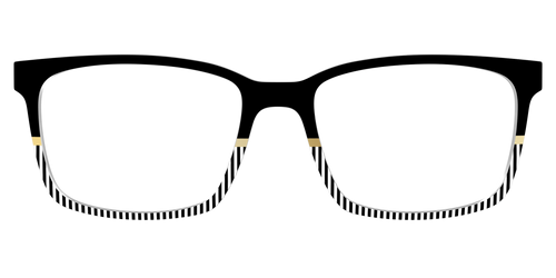 The Chic Stripes Crystal with Gold Foil - Kirby Top - Pair Eyewear