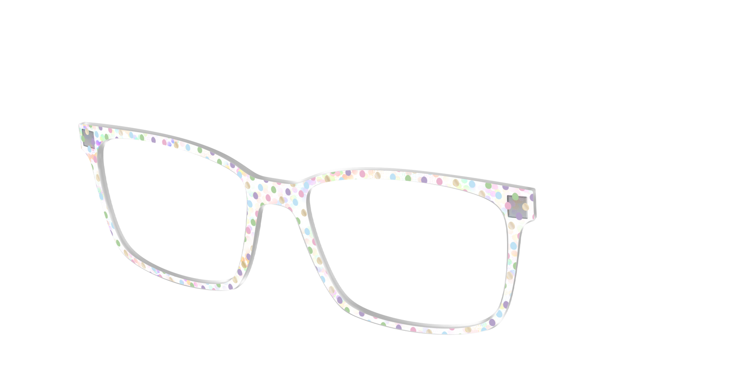 The Egg Polka Dot with Gold Foil Crystal - Angle Top Image - Pair Eyewear