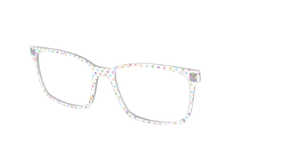 The Egg Polka Dot with Gold Foil Crystal - Angle Top Thumbnail - Pair Eyewear