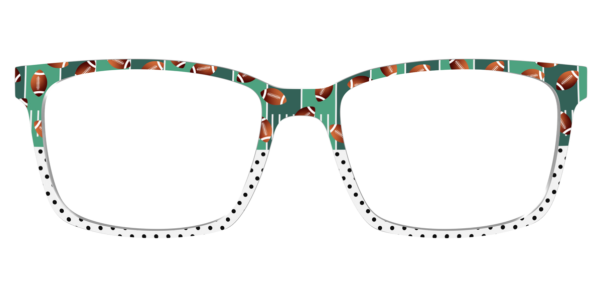 The Fifty Yard Line Polka Dot Split - Lifestyle Kirby Top Image - Pair Eyewear
