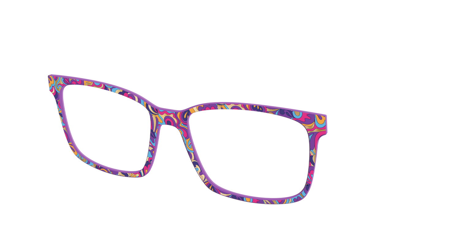 The Flower Power Paisley with Gold Foil - Angle Top Image - Pair Eyewear