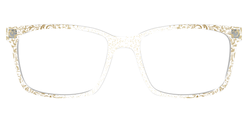 The Golden Flair Glitter Crystal with Gold Foil - Kirby Top - Pair Eyewear