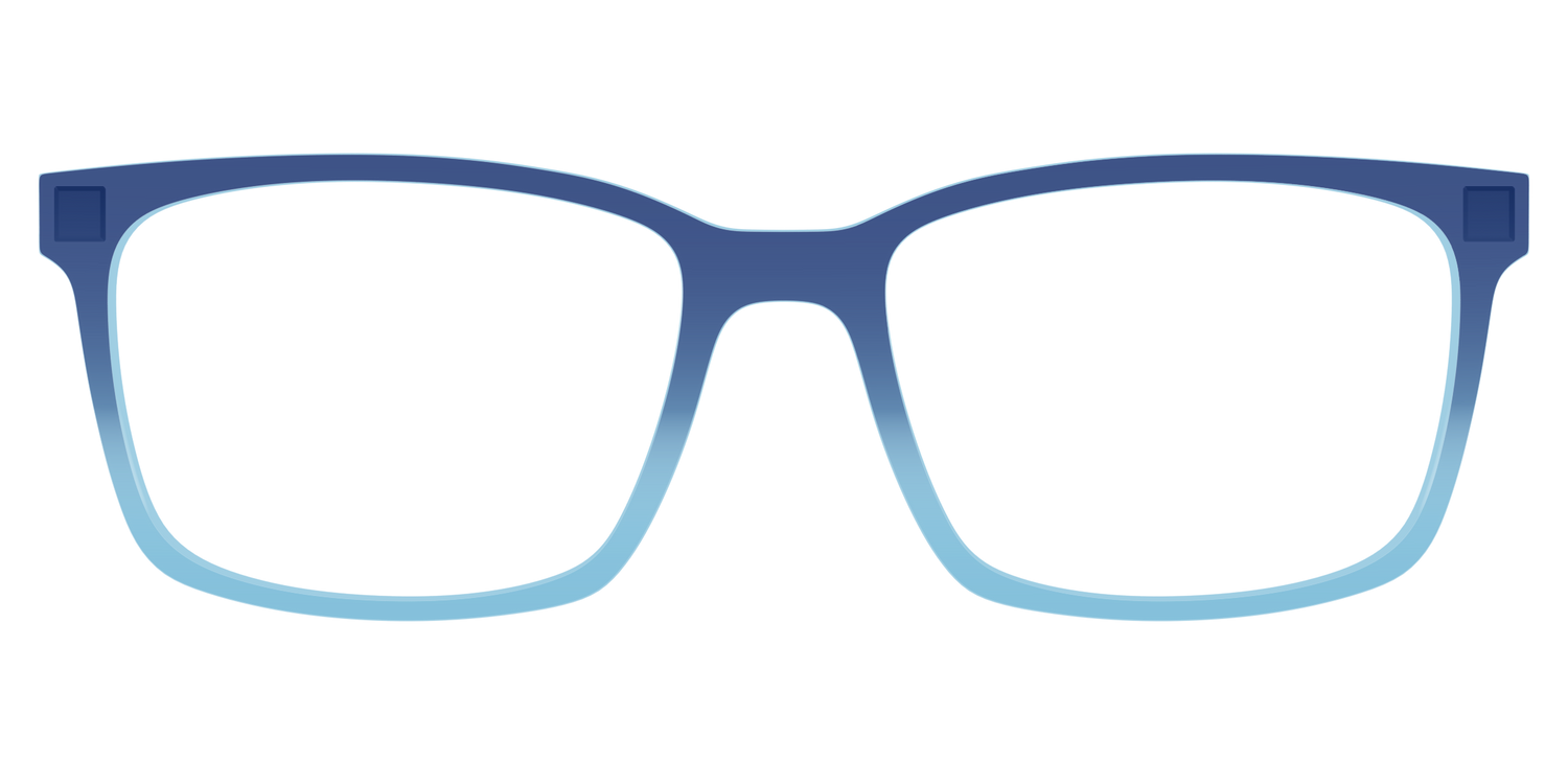 The Indigo to Sky Blue Gradient Crystal - Lifestyle Kirby Top Image - Pair Eyewear