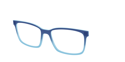 The Indigo to Sky Blue Gradient Crystal - Angle Top Thumbnail - Pair Eyewear