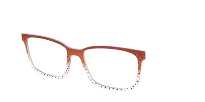 The Inferno Orange Gradient Crystal Polka Dots - Angle Top Thumbnail - Pair Eyewear