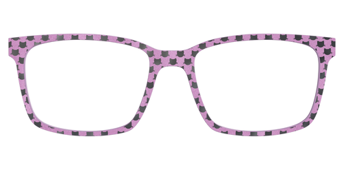 The Mauve Shimmer with Foil Cats - Kirby Top - Pair Eyewear