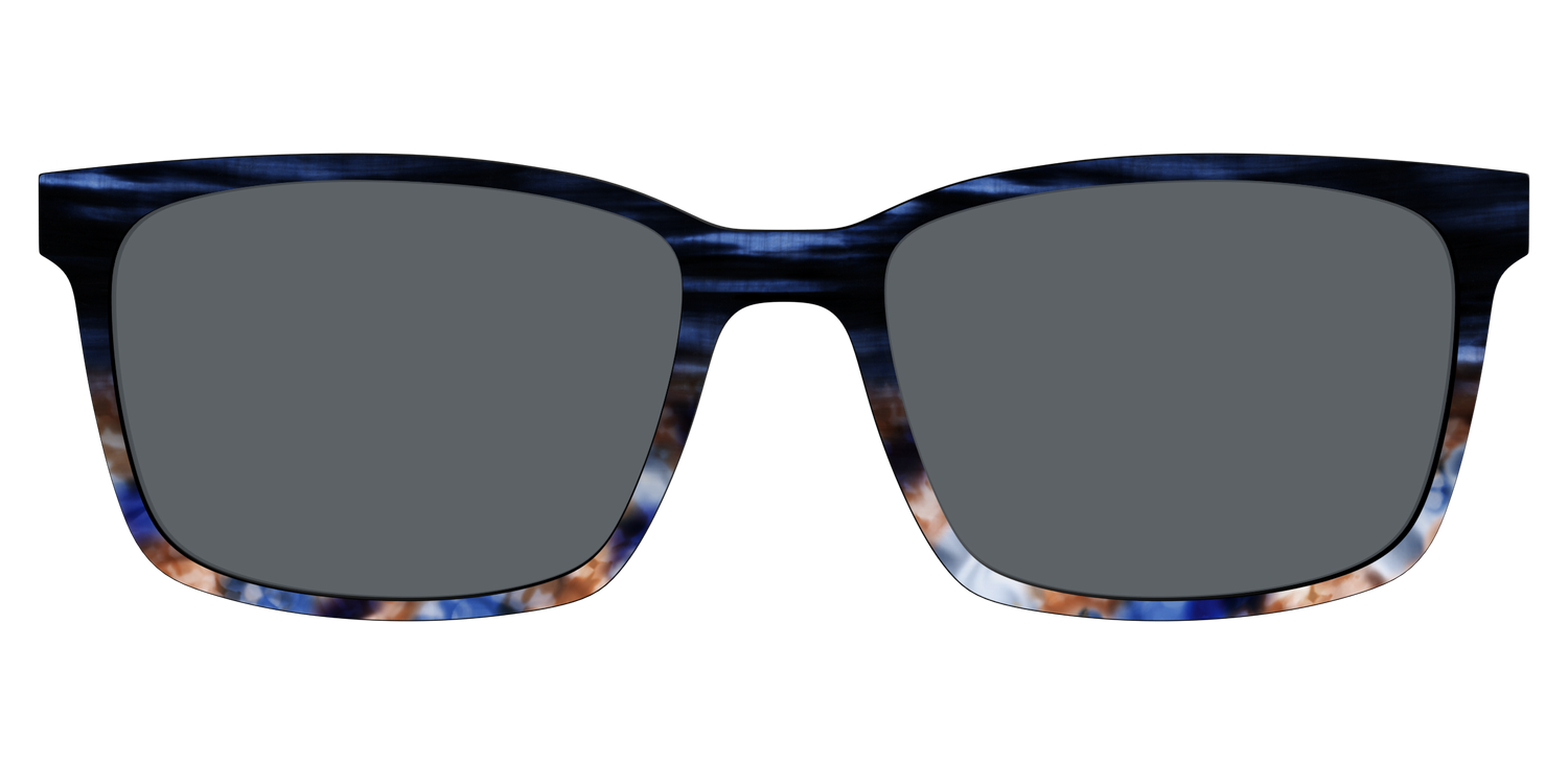 The Polarized Blue Horn Tortoise Sun Top - Lifestyle Kirby Top Image - Pair Eyewear