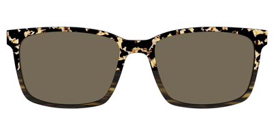 The Polarized Caramel Tortoise Horn Split Sun Top - Front Top Thumbnail - Pair Eyewear
