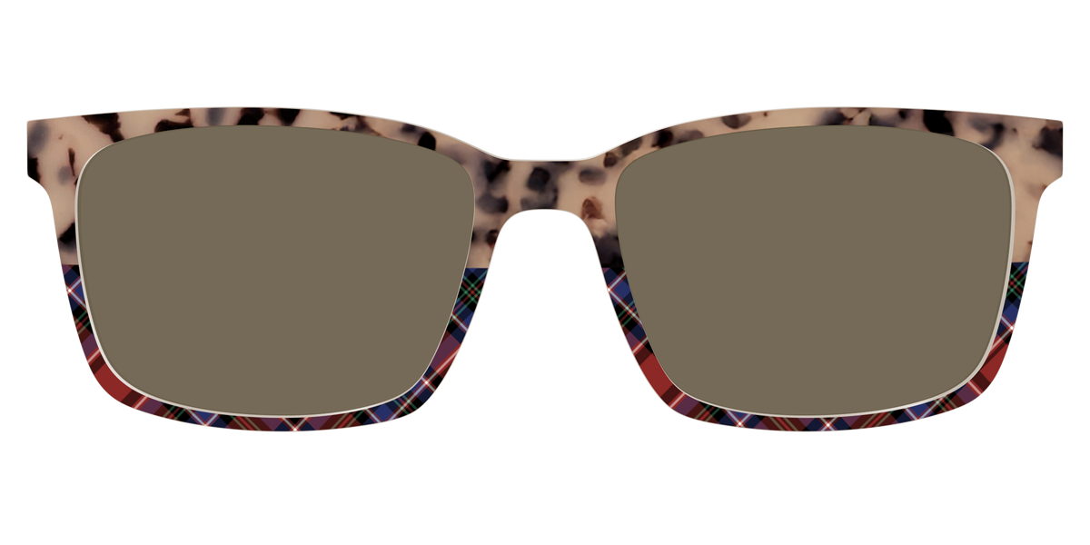 The Polarized Cookie Dough Tortoise & Plaid Split Sun Top - Lifestyle Kirby Top Image - Pair Eyewear