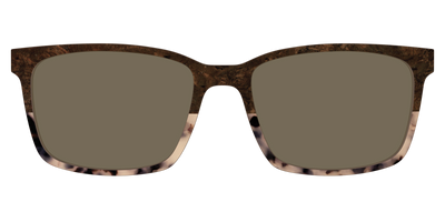 The Polarized Dark Oak Tortoise Split Sun Top - Front Top Thumbnail - Pair Eyewear