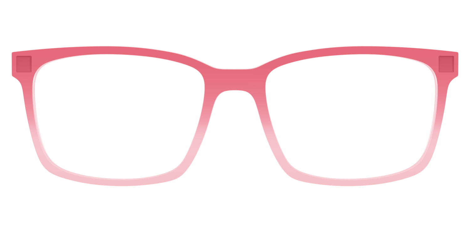 The Red to Coral Gradient Crystal - Lifestyle Kirby Top Image - Pair Eyewear