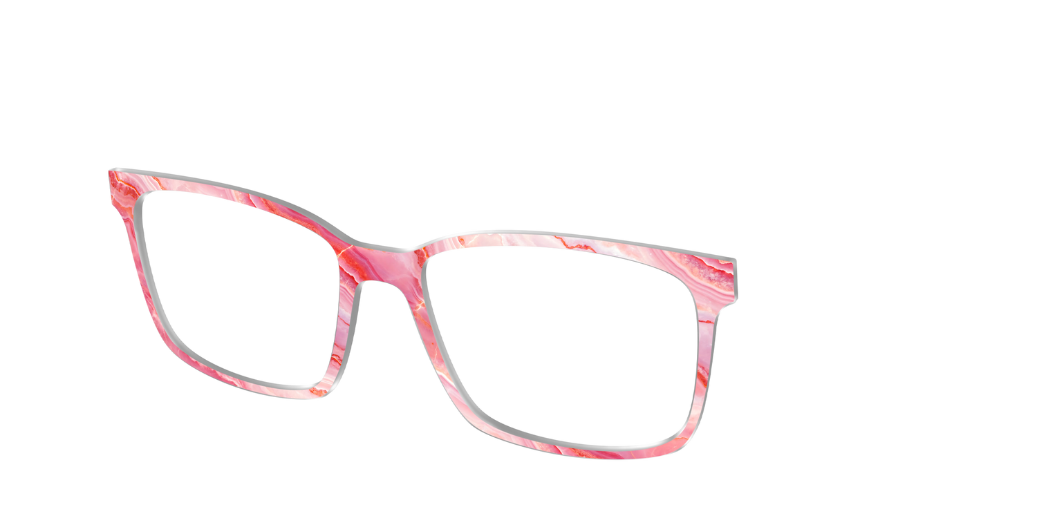 The Rose Quartz Geode - Angle Top Image - Pair Eyewear