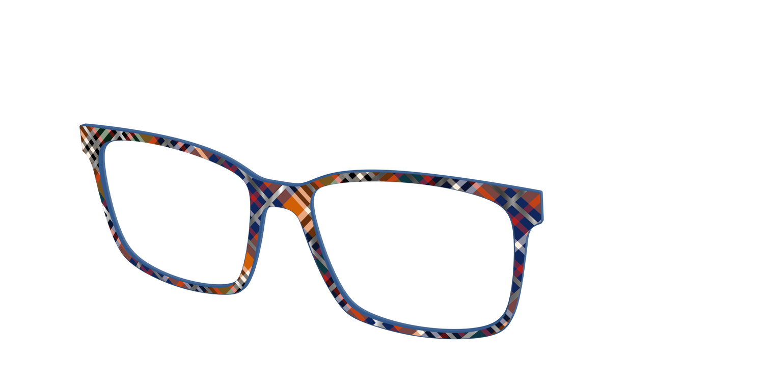 The Scholastic Plaid with Foil - Angle Top Image - Pair Eyewear