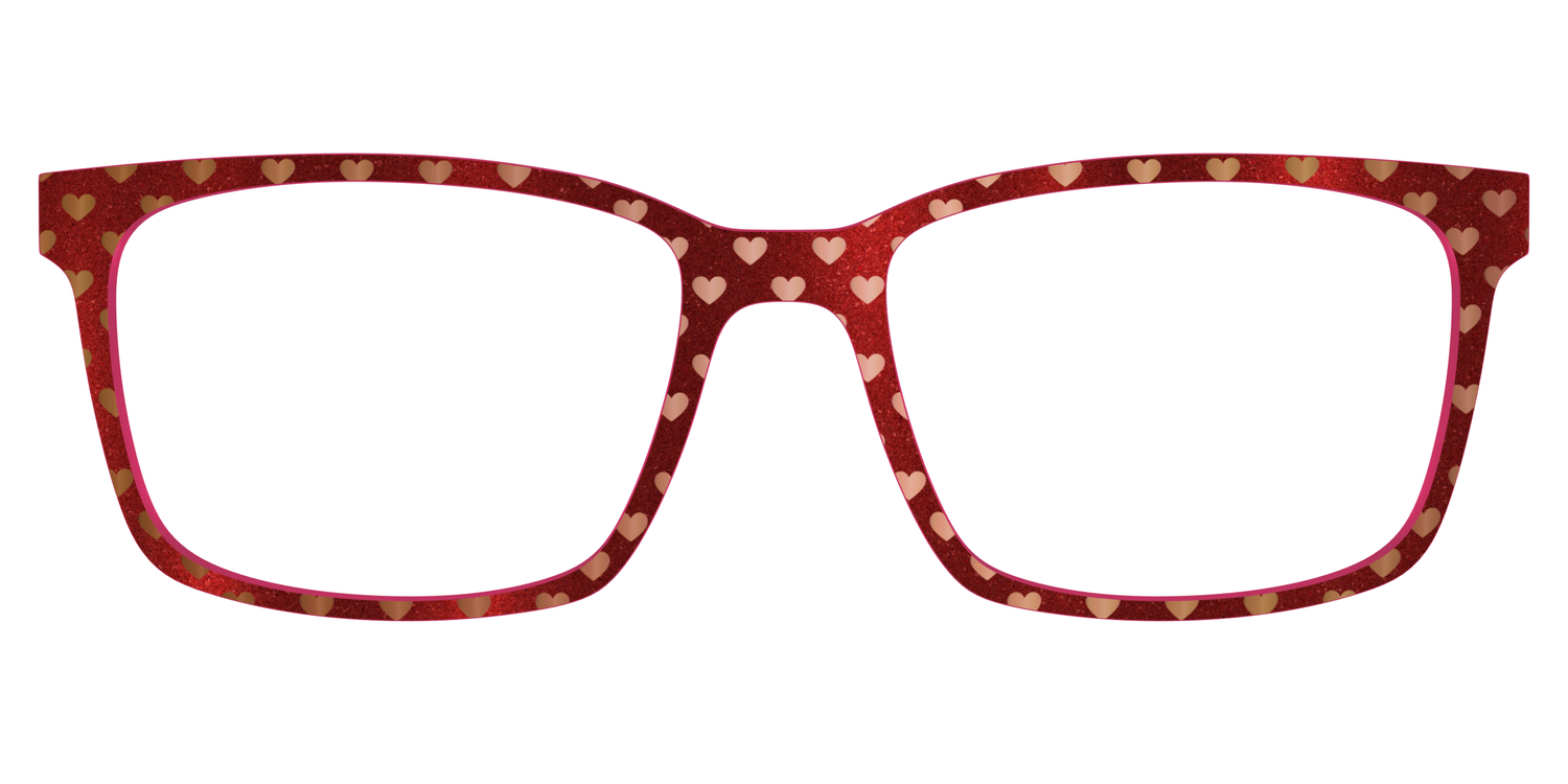The Simple Foil Hearts Shimmer - Lifestyle Kirby Top Image - Pair Eyewear