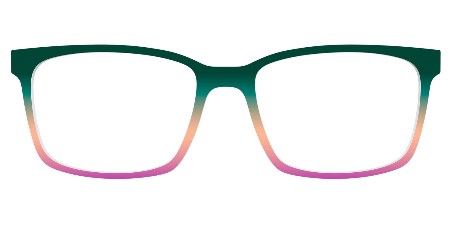 The Spruce to Rosewood Gradient - Lifestyle Kirby Top Image - Pair Eyewear