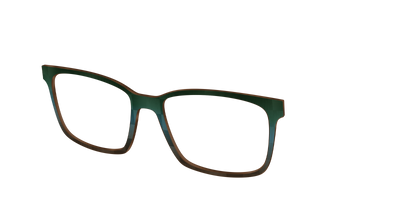The Teal to Walnut Matte Check - Angle Top Thumbnail - Pair Eyewear