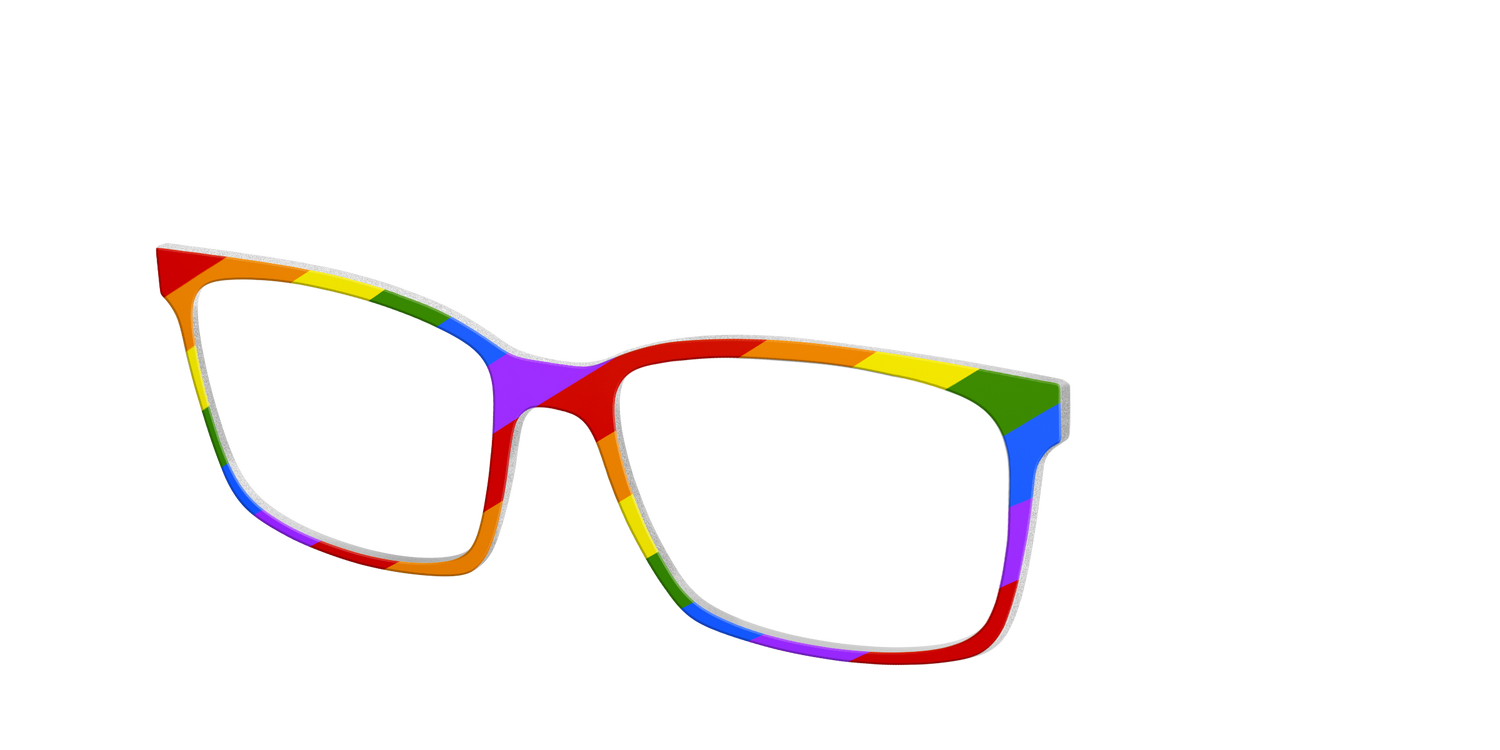 The Traditional Pride Flag - Angle Top Image - Pair Eyewear