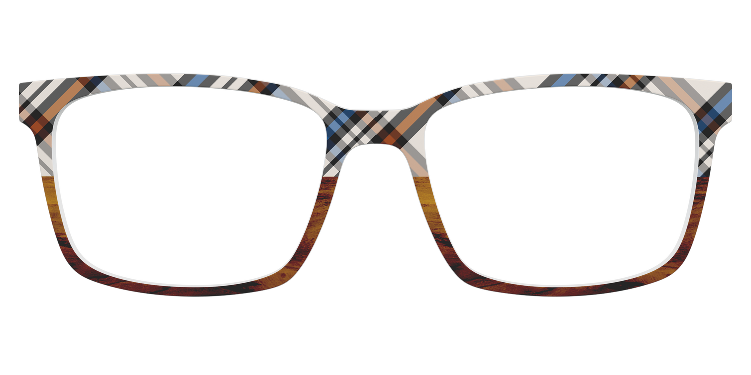 The Wood Split Plaid - Lifestyle Kirby Top Image - Pair Eyewear